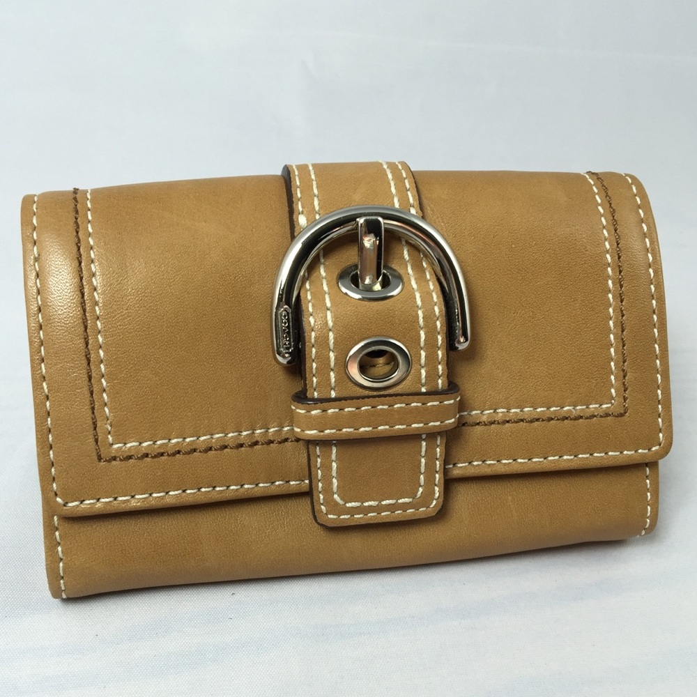 Coach genuine leather trifold wallet
